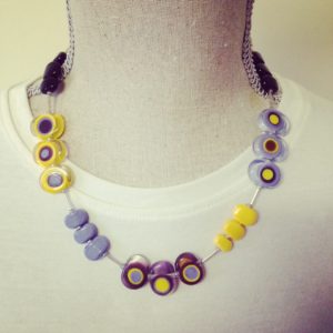 Yellow Purple Necklace by Julie Frahm