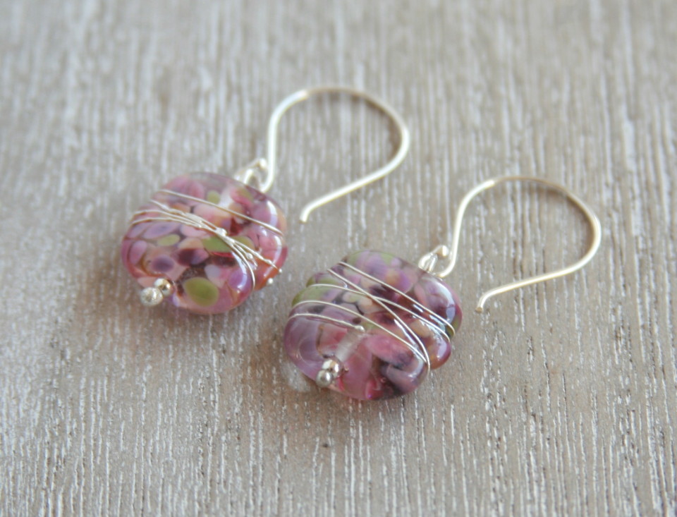 Earrings made from a wine bottle!