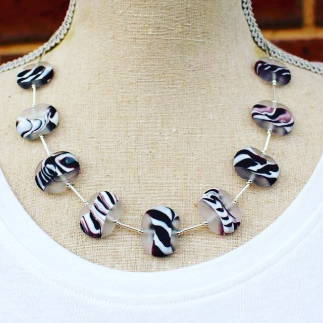 Love this black and white necklace by Julie Frahm