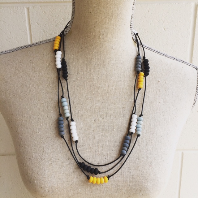 Etched Yellow Necklace