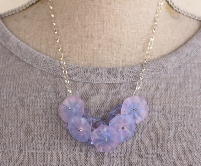 Pantone Colour of the Year - Rose Quartz and Serenity - Handmade glass beads and jewellery by Julie Frahm