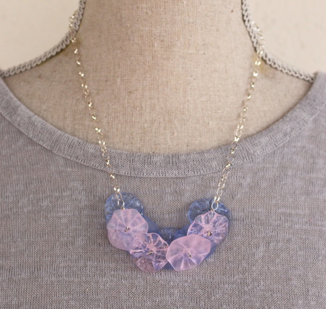 Pantone Colour of the Year - Rose Quartz and Serenity - Handmade glass beads and jewellery by Julie Frahm