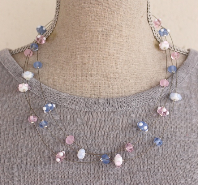Rose Quartz and Serenity necklace by Julie Frahm
