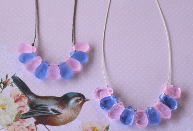 Rose Quartz and Serenity necklaces