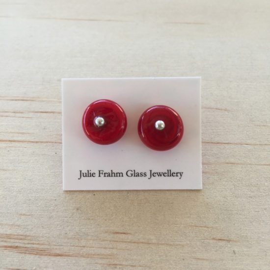 Stud earrings - Red