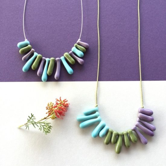 Stunning olive green necklaces by Julie Frahm