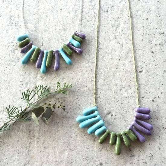 Stunning olive green necklaces by Julie Frahm
