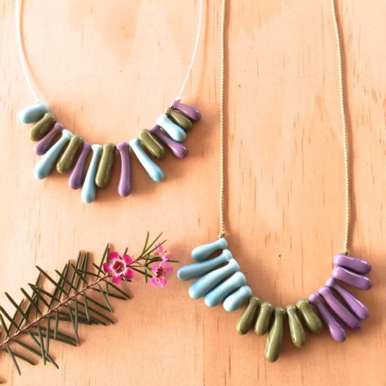 Stunning olive green necklaces by Julie Frahm