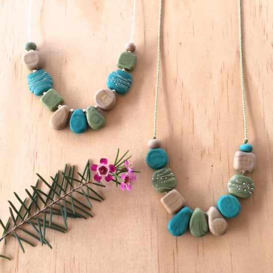 Shades of Green necklaces by Julie Frahm