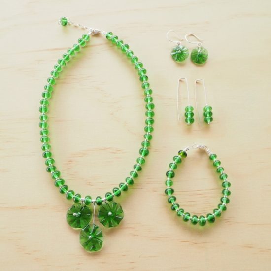 Peroni recycled glass bead jewellery