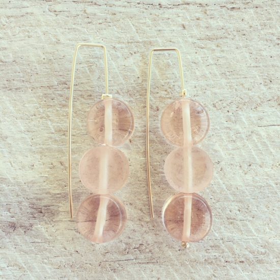 depression glass earrings