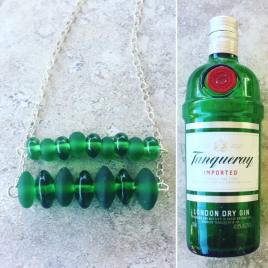 recycled glass necklace