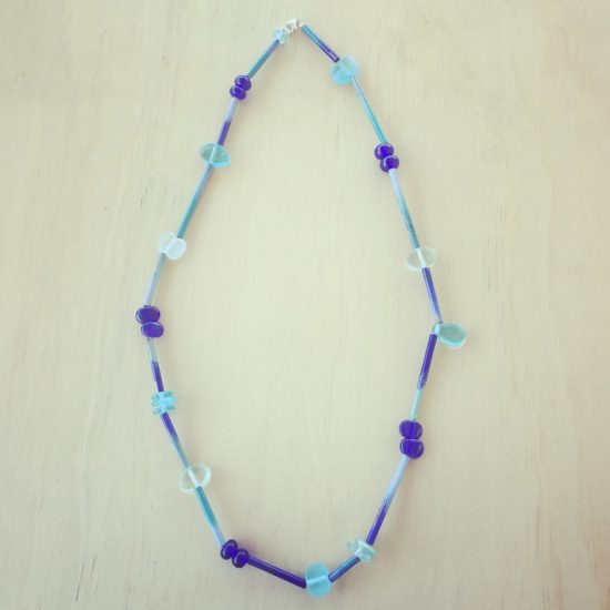 recycled glass necklace