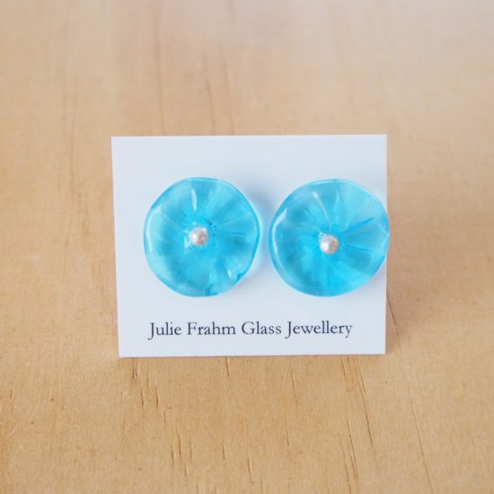 blue flower earrings