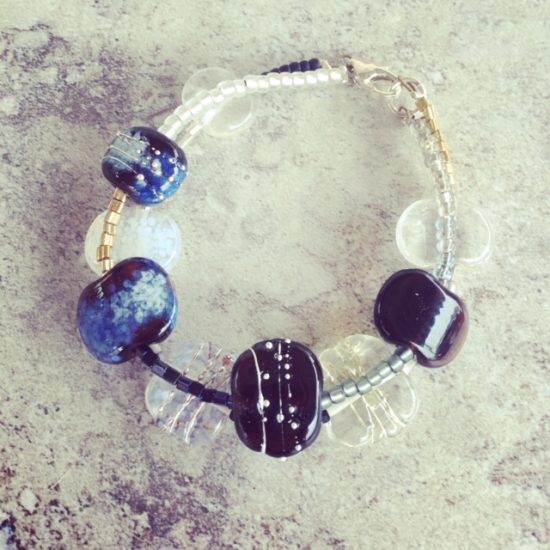 recycled glass bracelet