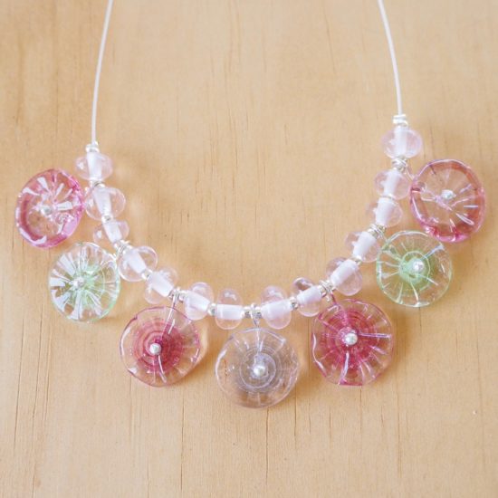 pink flower necklace