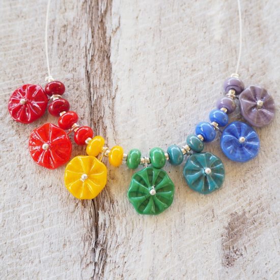 chakra flower necklace