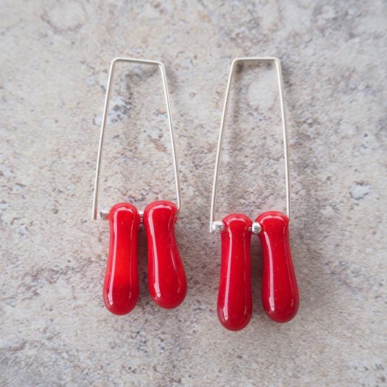 red earrings