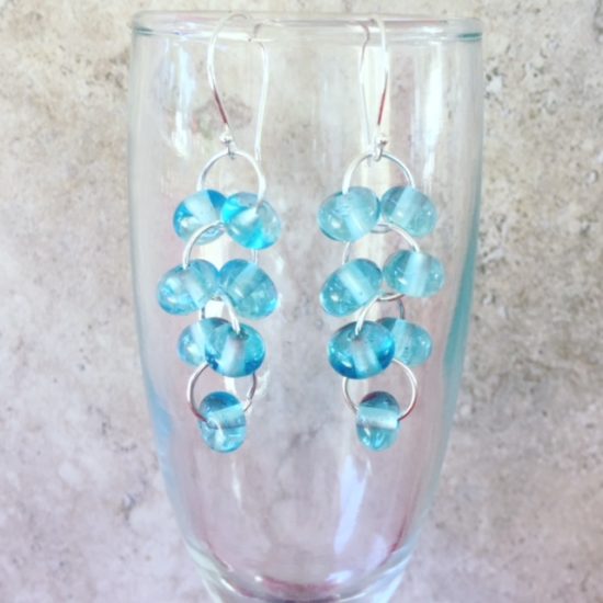 recycled glass earrings 