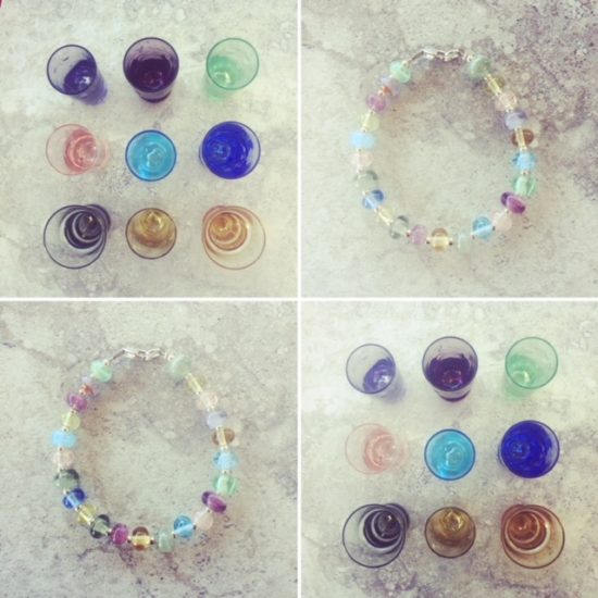 recycled glass bracelet