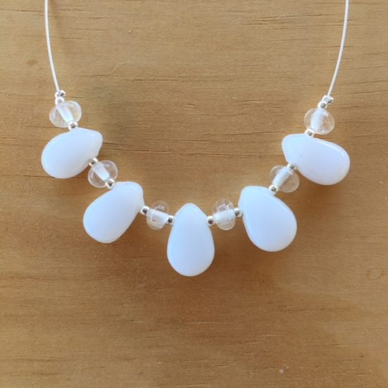 milk glass necklace