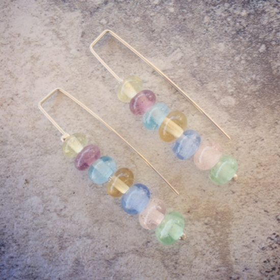 recycled glass earrings