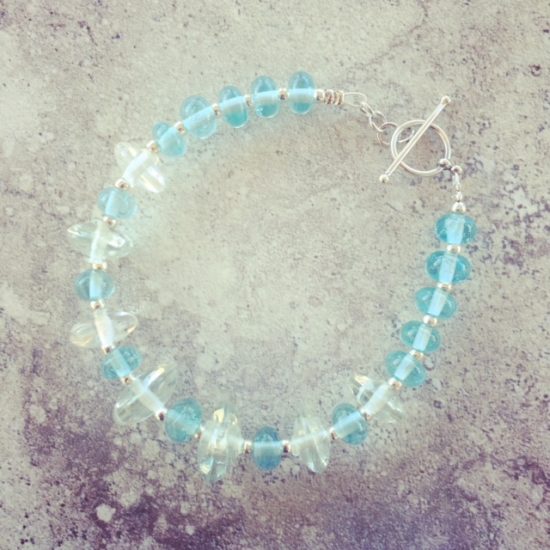 recycled glass bracelet