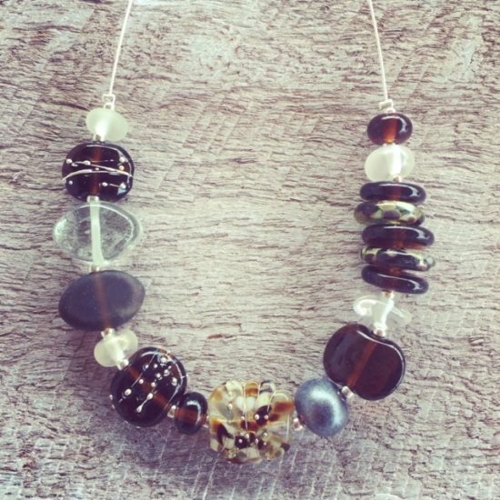 recycled glass necklace 
