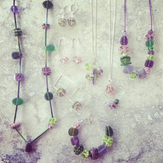 recycled glass jewellery