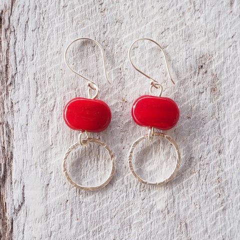 red earrings