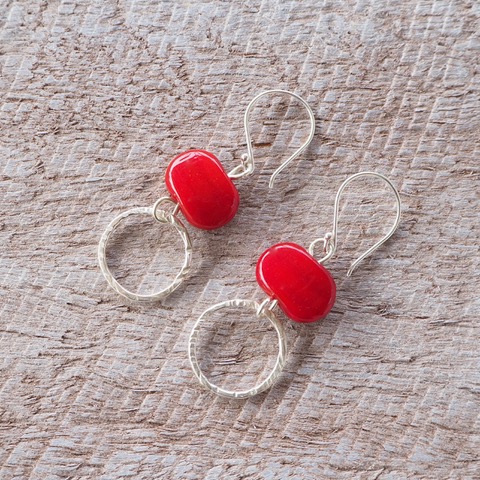 red earrings