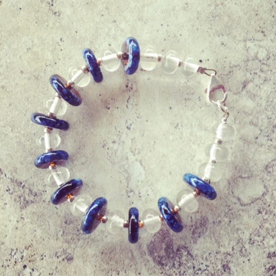 recycled glass bracelet