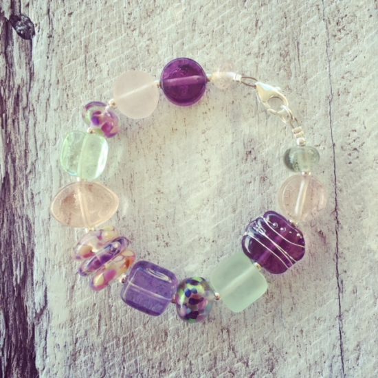 recycled glass bracelet