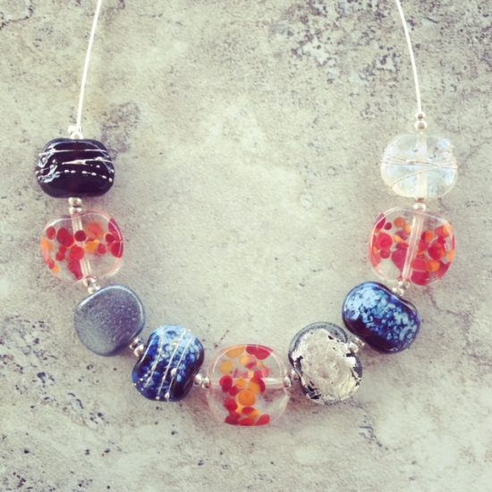 recycled glass bead jewellery 
