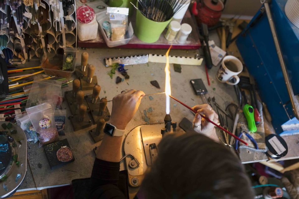 Recycled glass jewellery | behind the scenes of making beads