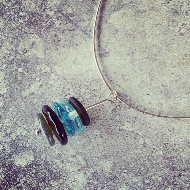 Recycled glass bead jewellery | beads made from wine and gin bottles 