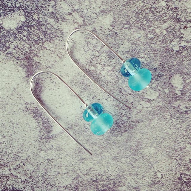 Recycled glass jewellery | beads made from gin and wine bottles 