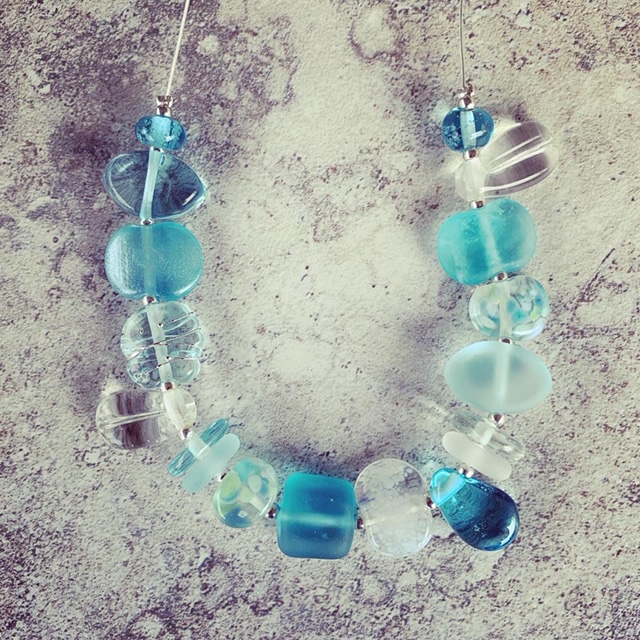Recycled glass jewellery | beads made from gin and wine bottles 