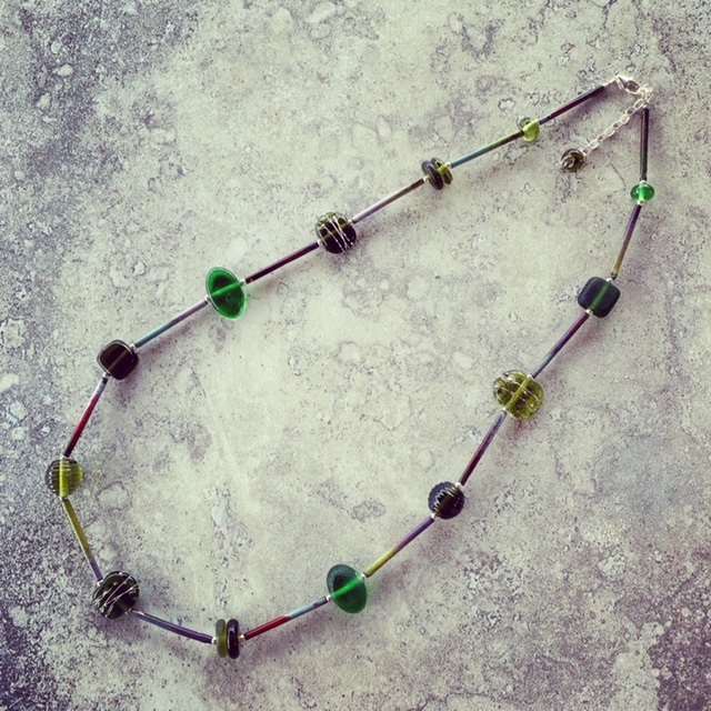 Recycled glass beads | beads made from a wine bottle from Bethany Wines in the Barossa Valley