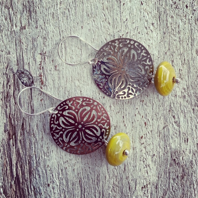 upcycled earrings