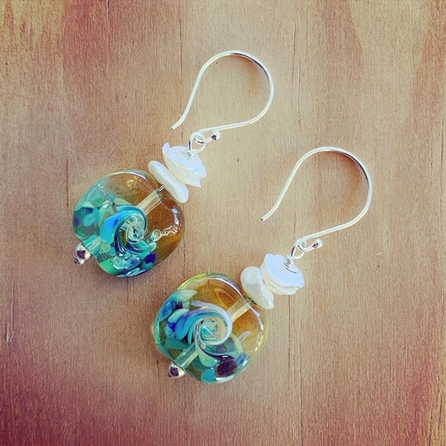 Ocean inspired earrings on sale