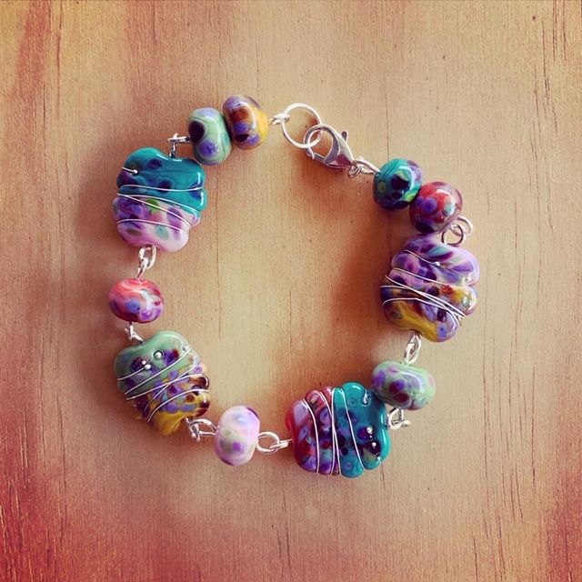 handmade glass bracelet 