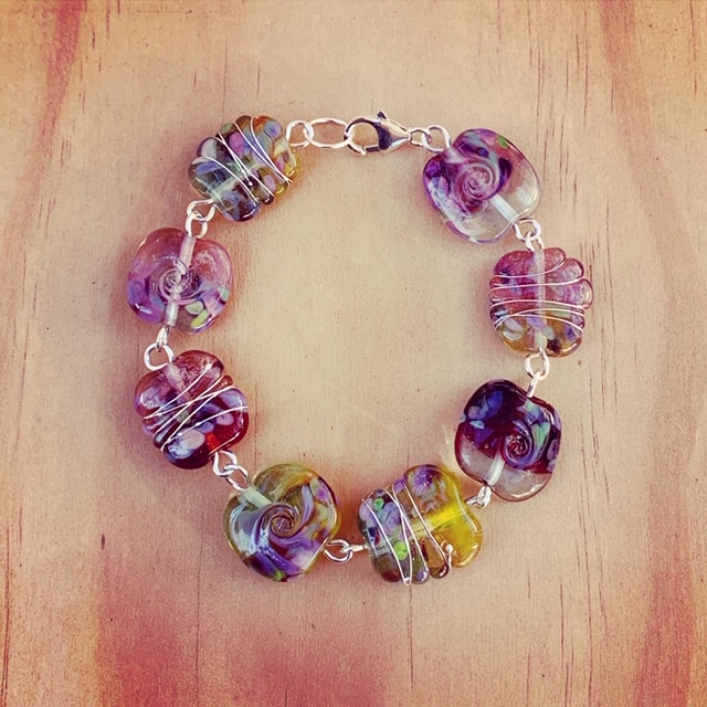 handmade glass bracelet 