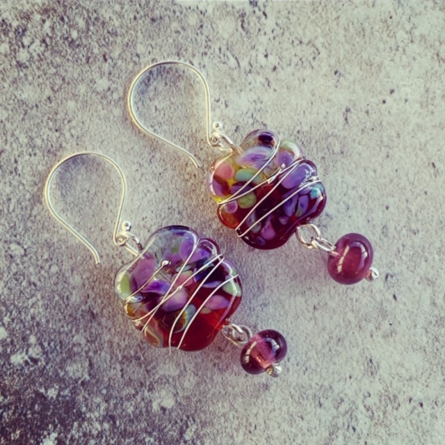 glass bead earrings 