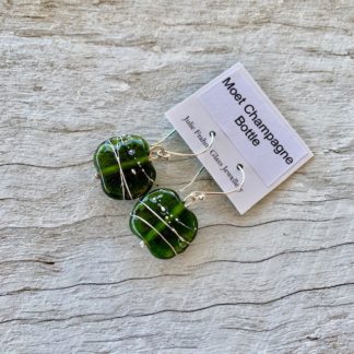 Moet Champagne - Earrings with Fine Silver Wire