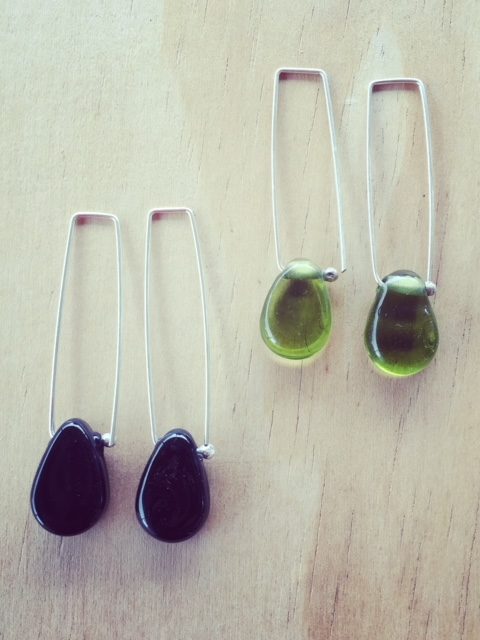 Classic Glass and Silver Earrings
