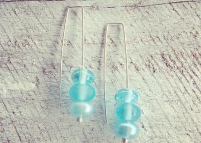 recycled glass earrings