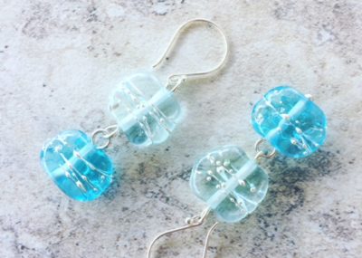 upcycled glass earrings