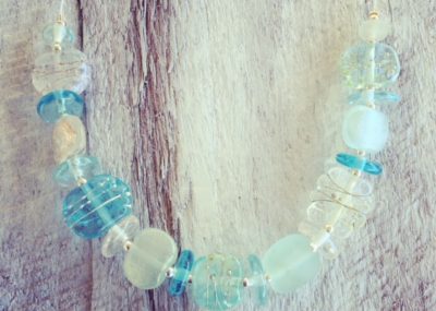 upcycled glass necklace