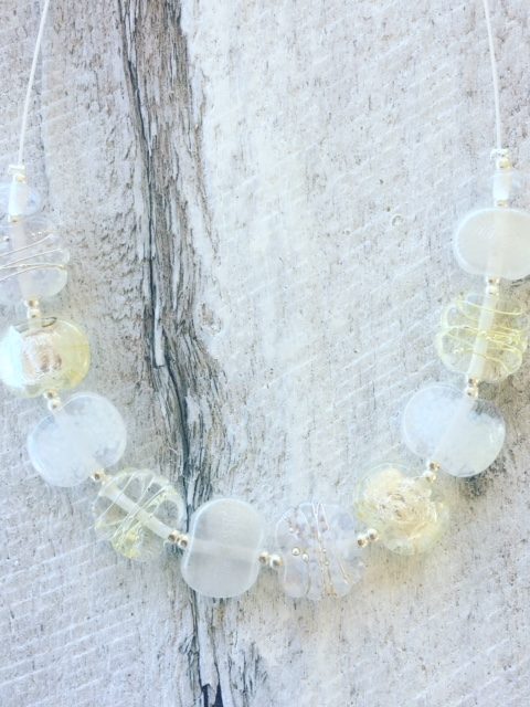 recycled glass necklace